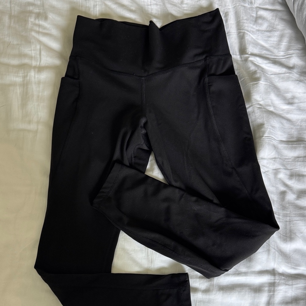 High-Rise Black Pocket Leggings for Women